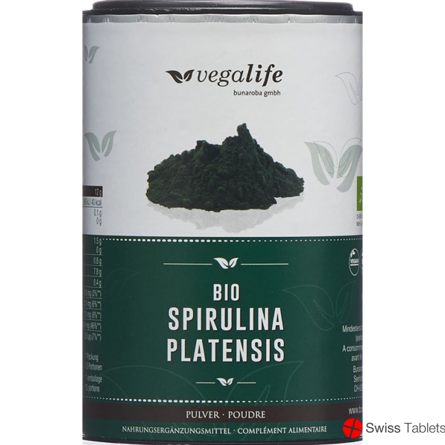 Vegalife Spirulina Pulver (neu) Dose 175g buy online