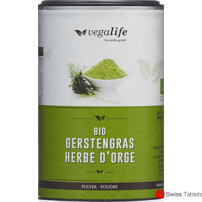 Vegalife Gerstengras Pulver Dose 125g buy online