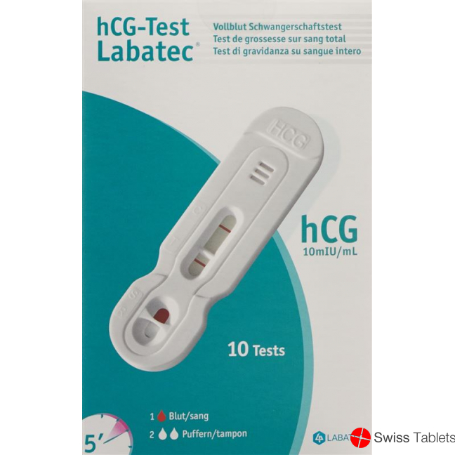 hCG test Labatec blood test pregnancy Professional Kit 10 pcs