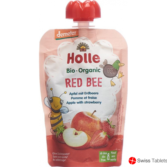 Holle Red Bee Pouchy Apple Strawberry 100g buy online