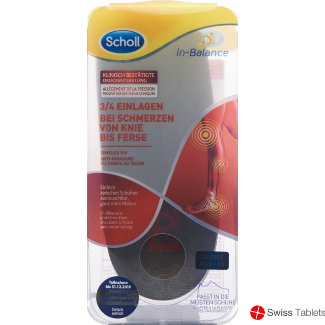 Scholl In-Balance Insoles 42.5-45 2 pieces buy online