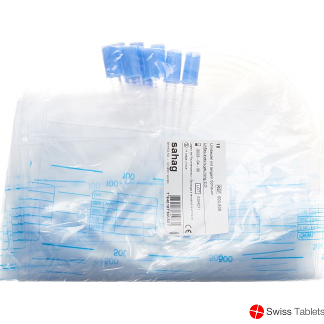 Sahag Urinbeutel 2L 90cm mit Ablauf 10 Stück buy online
