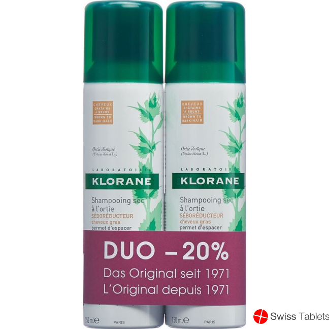 Klorane Trockenshamp Brenne Get 2x 150ml -20% buy online