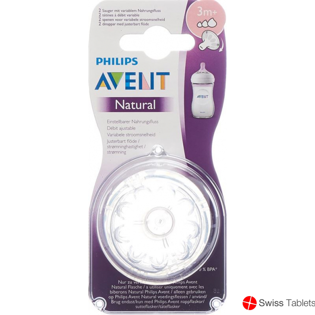 Avent Philips Natural Sauger 3m+ 2 Stück buy online