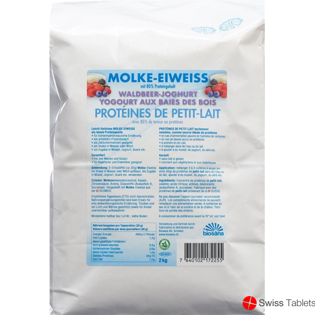 Biosana Molke Eiweiss Pulver Waldbeer-Joghurt 2kg buy online