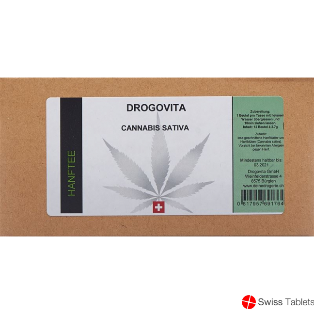 Drogovita Hanftee In Filterbeutel 12 Stück buy online