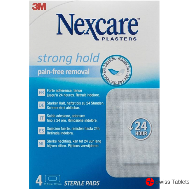 3M Nexcare Strong Hold Pads 76,2x101mm 4 Stück buy online