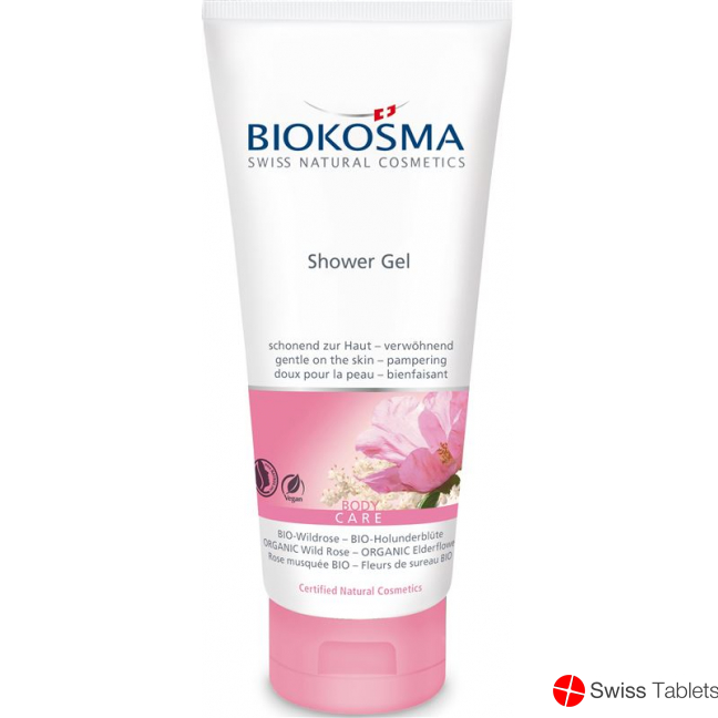 Biokosma Shower Gel Bio-Wildrose Holunderbl 200ml buy online