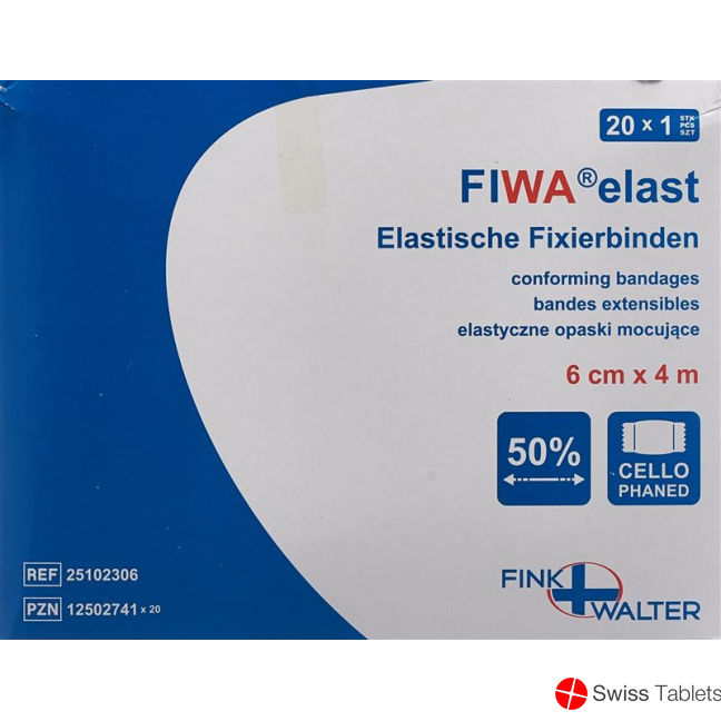 Smedico Fixierbinden Cellophan 6cmx4m Weiss 20 Stück buy online