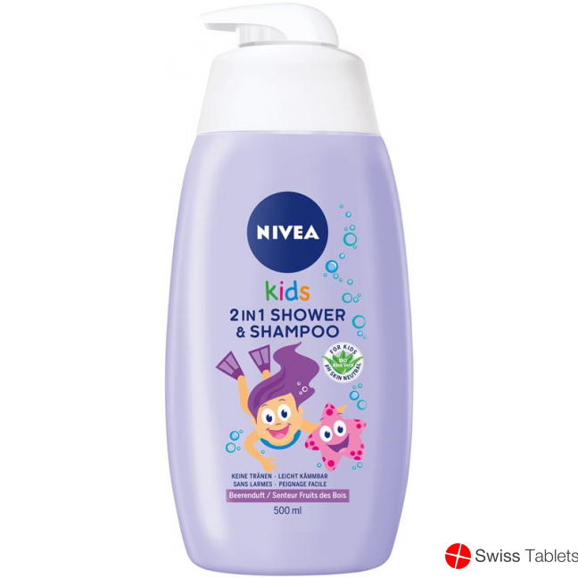 Nivea Kids 2in1 Shower & Shampoo Girl 500ml buy online