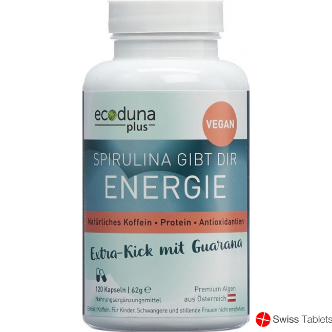 Ecoduna Plus Spirulina Energie Kapseln Dose 120 Stück buy online
