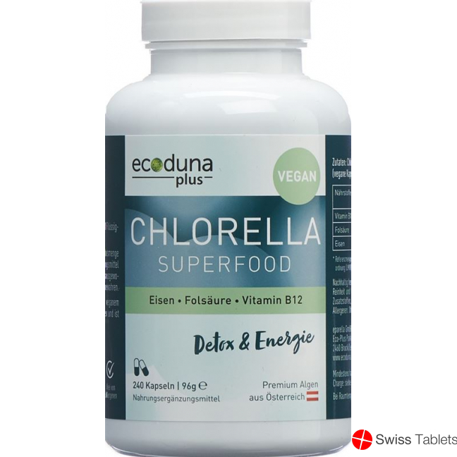 Ecoduna Plus Chlorella Kapseln Dose 240 Stück buy online