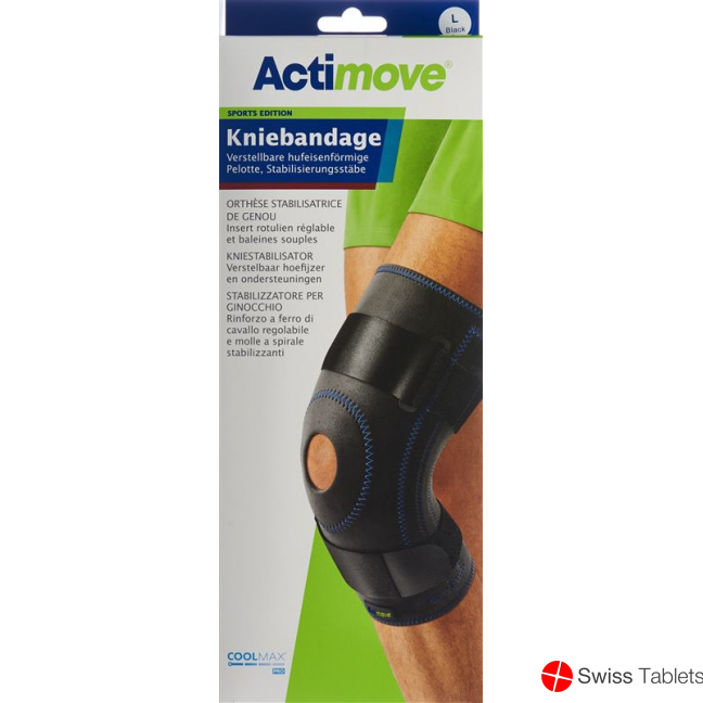 Actimove Sport Knee Support L Adjustable Pad Stabilising Bars buy online