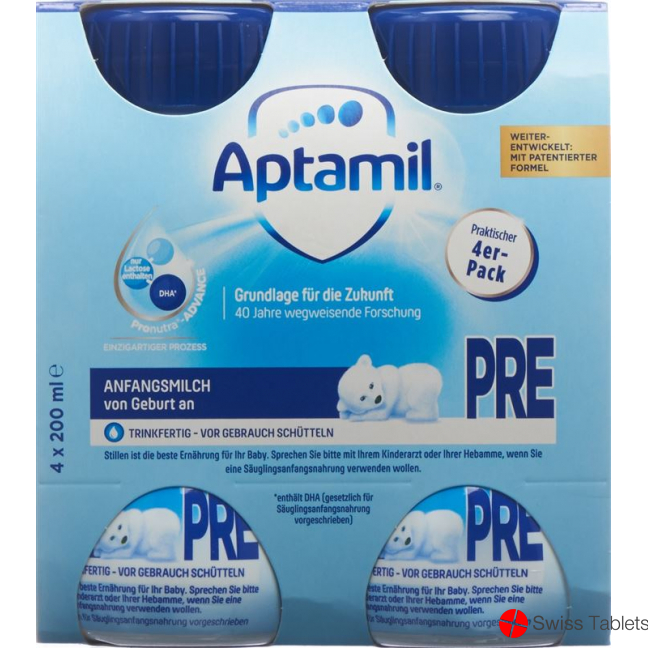 Milupa Aptamil Pre with Pronutra-ADVANCE Ready-To-Drink 4x 200ml buy online