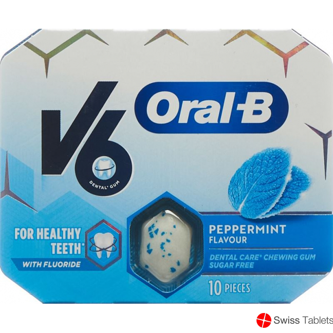V6 Oralb Kaugummi Peppermint Blister 10 Stück buy online