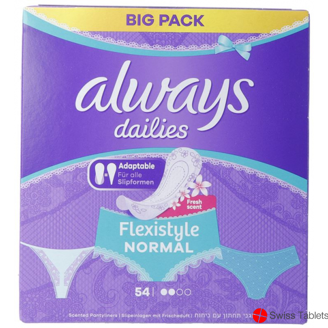 Always Panty Liner Fresh & Prot Normal Flexible 54 pieces buy online