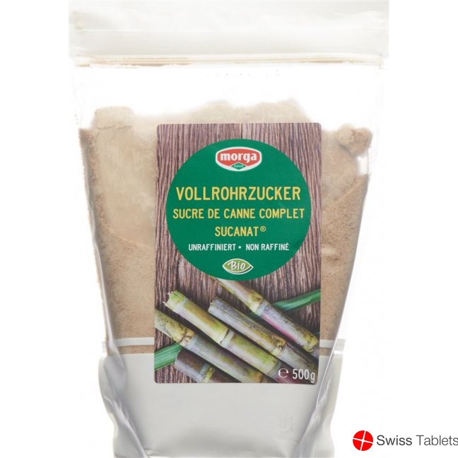 Morga Sucanat Vollrohrzucker Bio Beutel 500g buy online