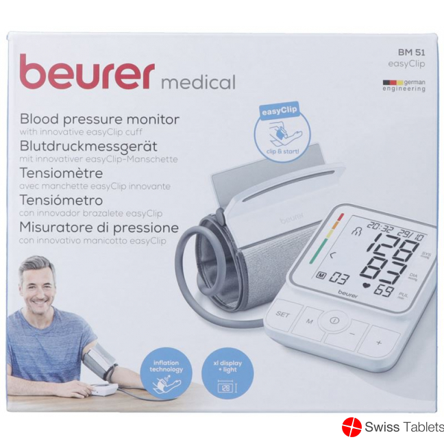 Beurer Easyclip Bm 51 upper arm blood pressure monitor buy online