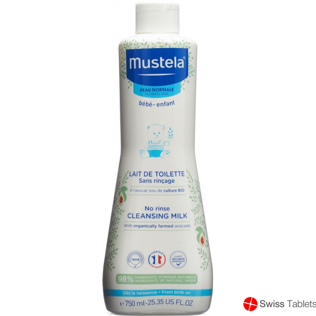 Mustela Reinigungsmilch Normale Haut O Abspül 750ml buy online