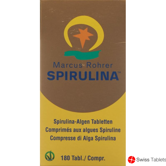 Spirulina Marcus Rohrer Tabletten Glasflasche 180 Stück buy online