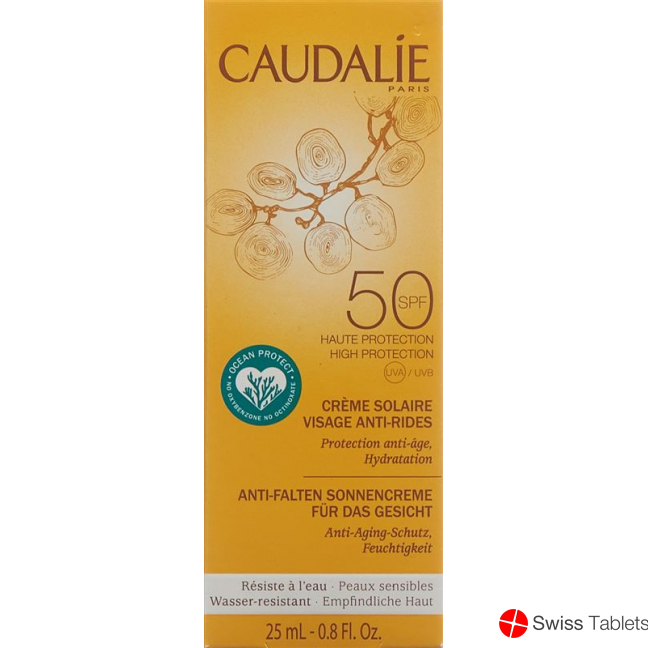 Caudalie Solaire Creme Visage Anti Rides SPF 50 25ml buy online