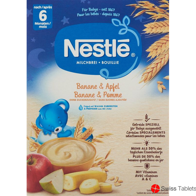 Nestle Baby Cereals Pyjama Banane Apfel 6m 480g buy online