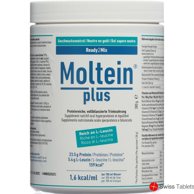 Moltein Plus Ready2mix Geschmacksneutral Dose 380g buy online