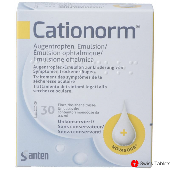 Cationorm Augentropfen-Emulsion 30 Monodosen 0.4ml buy online