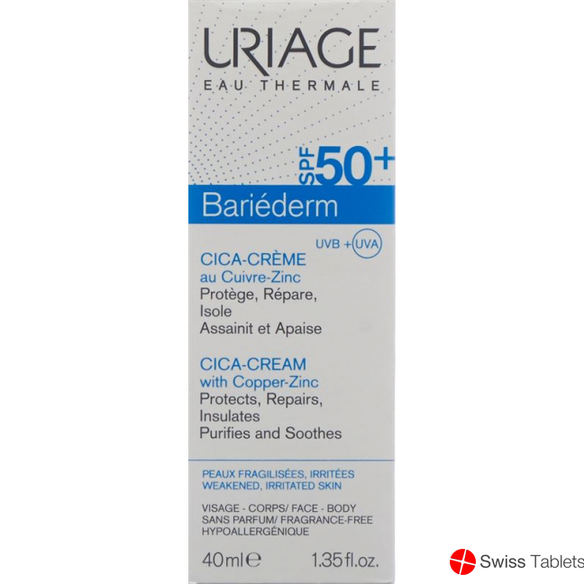 Uriage Bariederm Cica-Creme LSF 50 Tube 40ml buy online