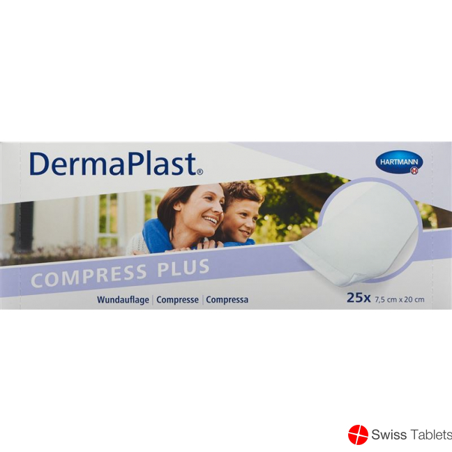 Dermaplast Compress Plus 7.5x20cm 25 Pieces buy online