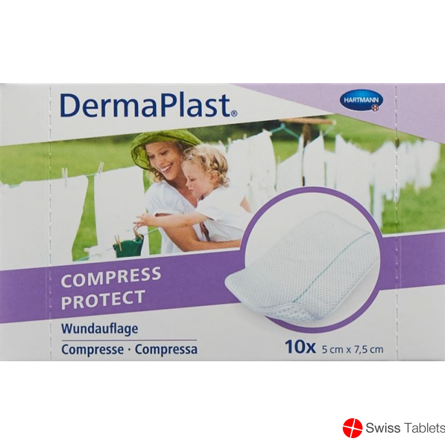 Dermaplast Compress Protect 5x7.5cm 10 Pieces buy online