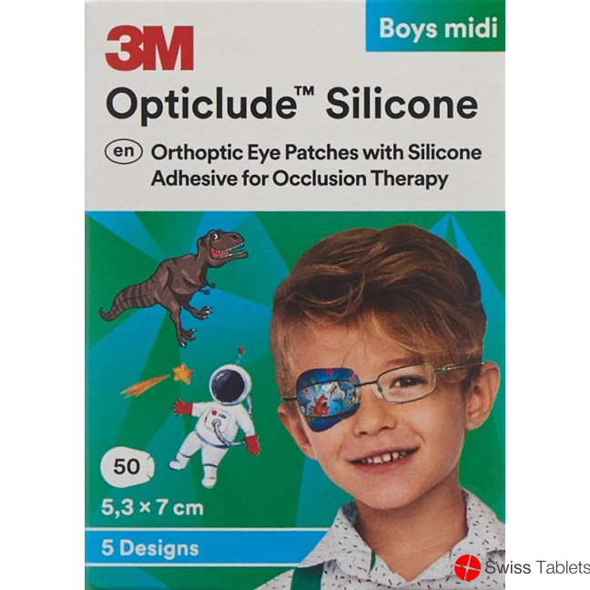 3M Opticlude Sil Augenv 5.3x7cm Midi Bo (n) 50 Stück buy online