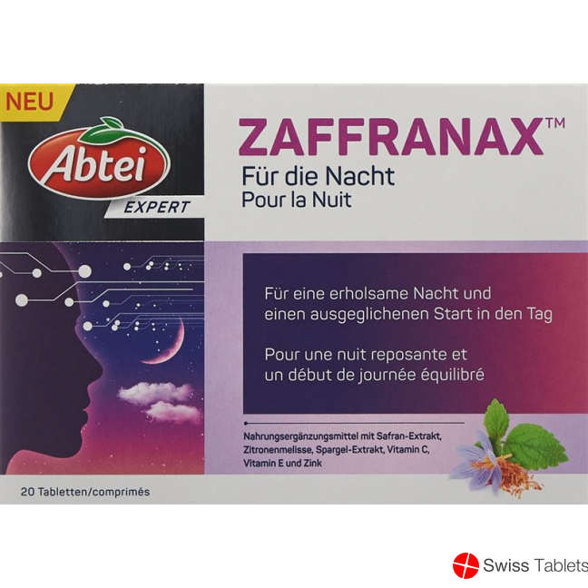 Abtei Zaffranax für die Nacht Tabletten 20 Stück buy online Abtei Zaffranax für die Nacht Tabletten 20 Stück buy online
