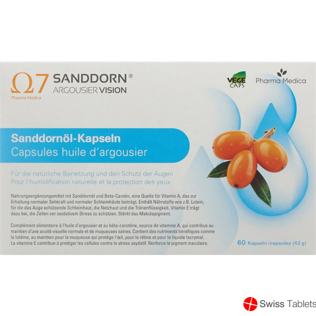 Sanddorn Argousier Vision Sea Buckthorn Oil Capsules 60 Caps buy online