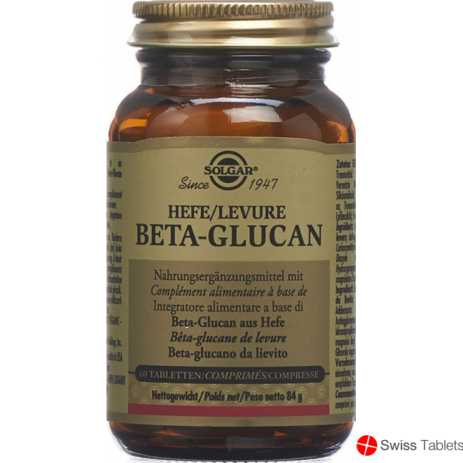 Solgar Hefe Beta-Glucan Tabletten (neu) Dose 60 Stück buy online