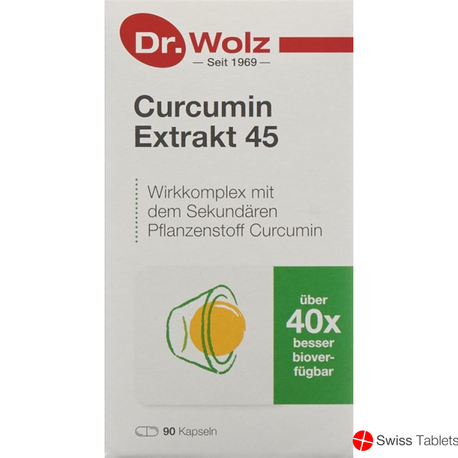 Dr. Wolz Curcumin Extrakt 45 Kapseln 90 Stück buy online