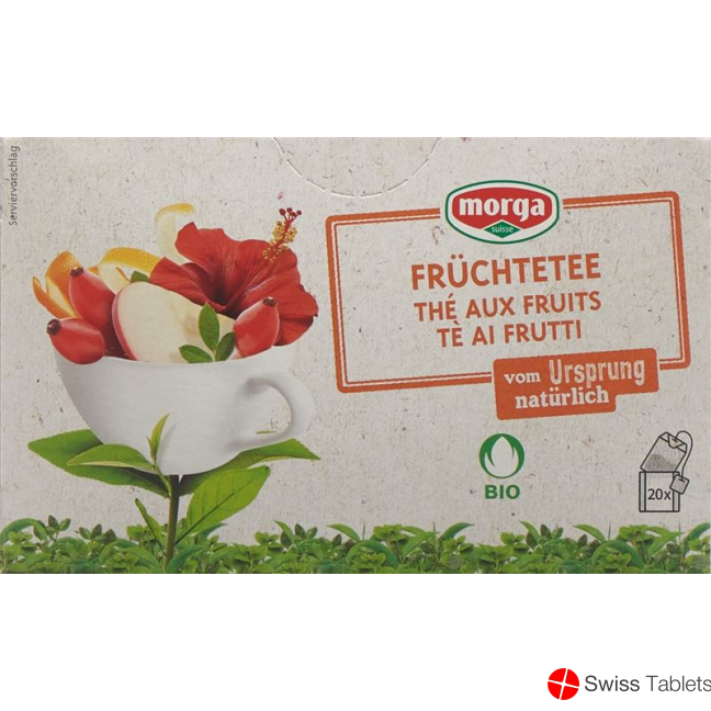Morga Früchtetee mit Hülle Bio Knospe Beutel 20 Stück buy online