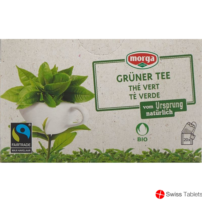 Morga Grüner Tee mit Hülle Bio Fairtr Knos 20 Stück buy online