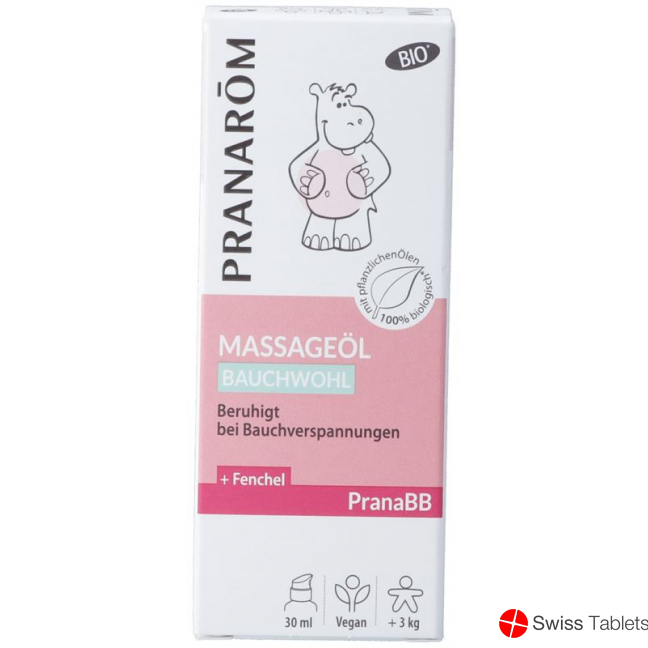Pranarom Pranabb Massageöl Bauchwohl Bio 30ml buy online