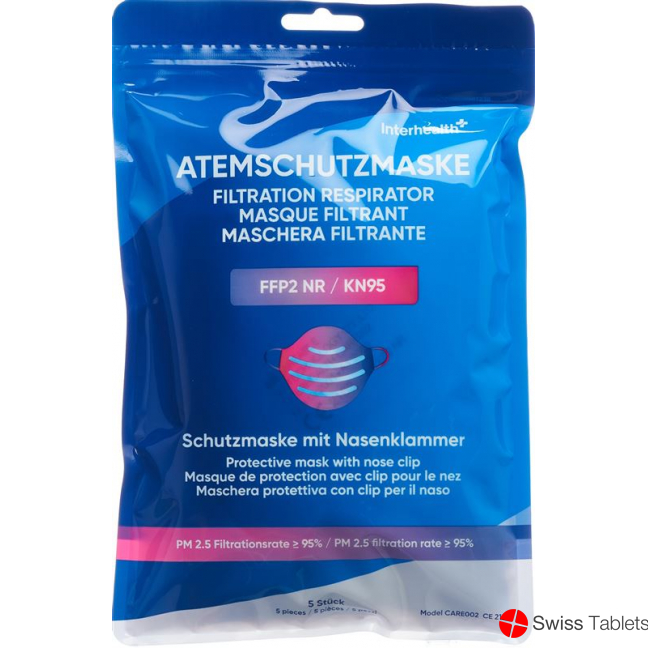 Interhealth Faltmaske FFP2 ohne Ventil 5 Stück buy online