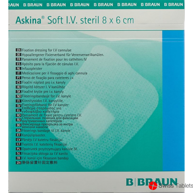 Askina Soft i.v. 8x6cm Steril 50 Stück buy online