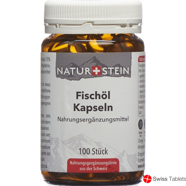 Naturstein Fischoel Kapseln Glasflasche 100 Stück buy online