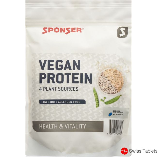 Sponser Vegan Protein Neutral Beutel 480g buy online