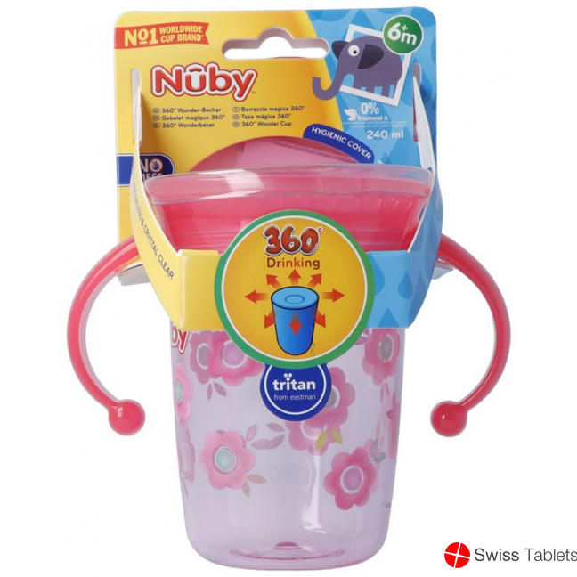 Nuby Trinkta 360? Wonder Cup Tritan 240ml Pink buy online