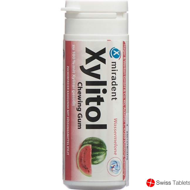 Miradent Xylitol Kaugummi Wassermelone Dose 30 Stück buy online