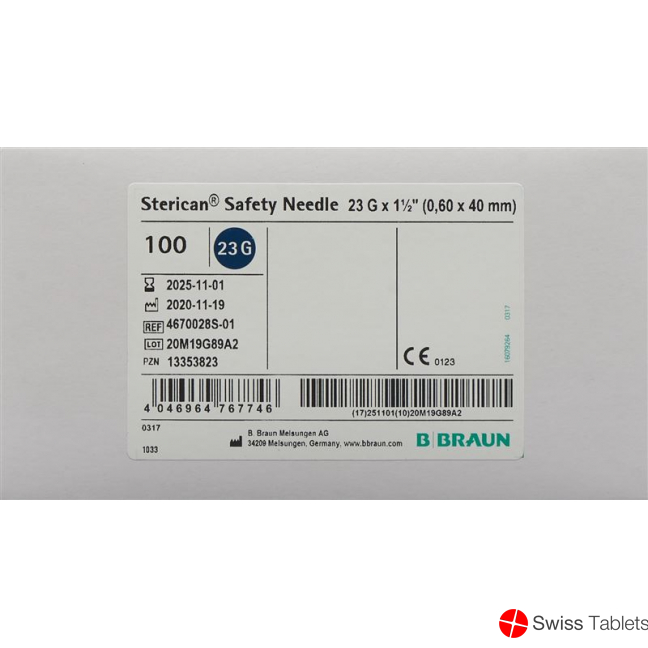 Sterican Safety G23 0.6x40mm Blau 100 Stück buy online