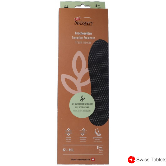 Swisspers Frischesohlen L 44 Schwarz 8 Paar buy online