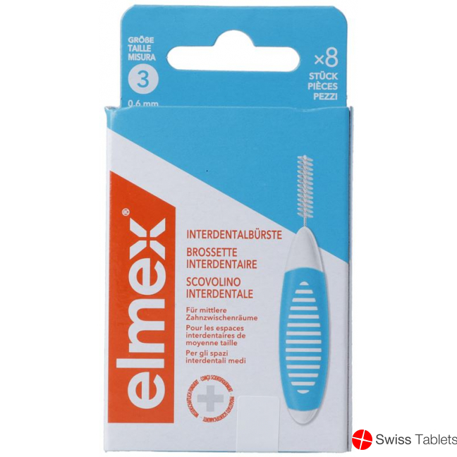 Elmex Interdental Brushes 0.6mm Blue 6 pieces buy online