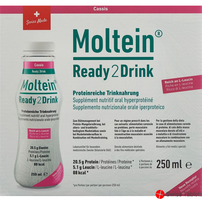 Moltein Ready2drink Cassis 6 Flasche 250ml buy online