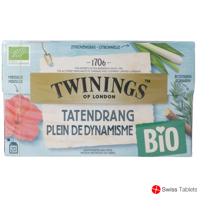 Twinings Tatendrang Bio 20 Beutel 1.7g buy online